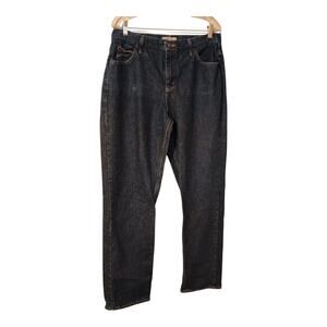 Lee Jeans Womens 14 Tall Relaxed Straight Leg Dark Wash JeansvCotton No Stretch